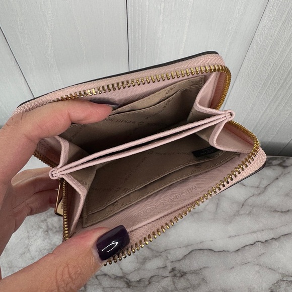Michael Kors Blush Pink Wallet with Gold Zipper - Picture 4 of 10